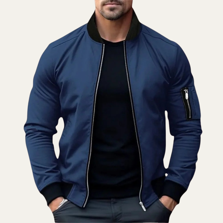 Mens Bomber Jacket Full Zip Classic Fit