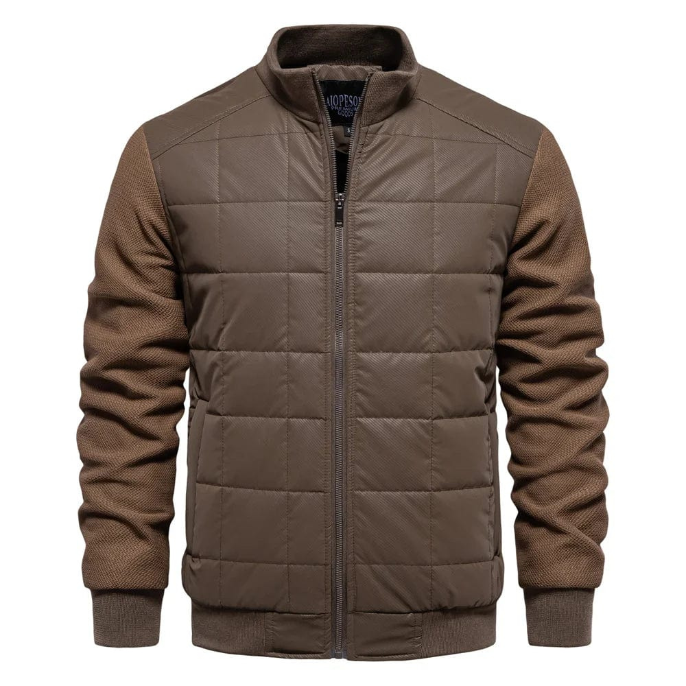Mens Quilted Hybrid Jacket Full Zip Lightweight