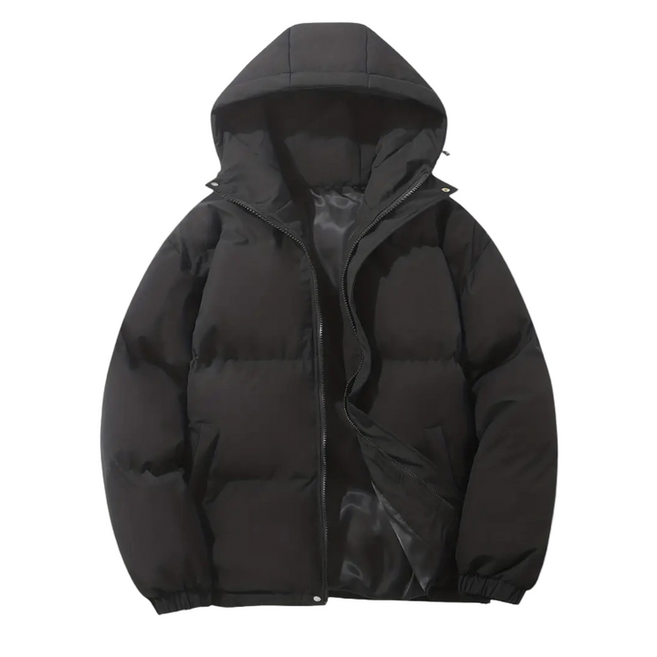 Mens Puffer Jacket with Hood Padded Warm Fit