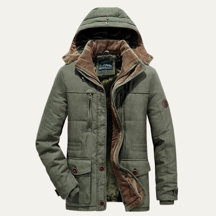 Mens Winter Parka Fur Lined Heavy Duty
