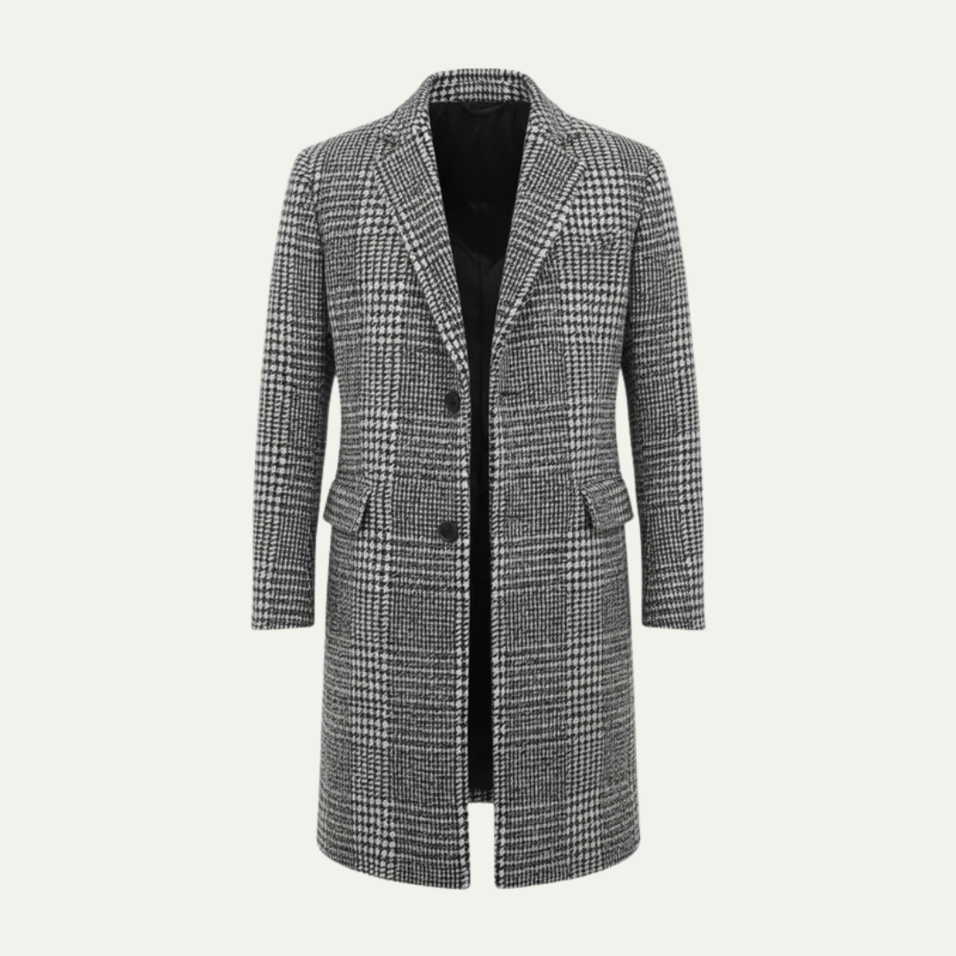 Mens Topcoat Wool Blend Classic Fit