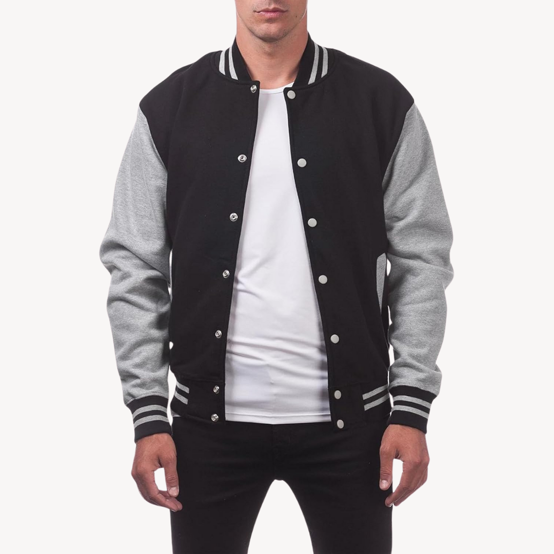 Mens Varsity Jacket Color Block Design Regular Fit