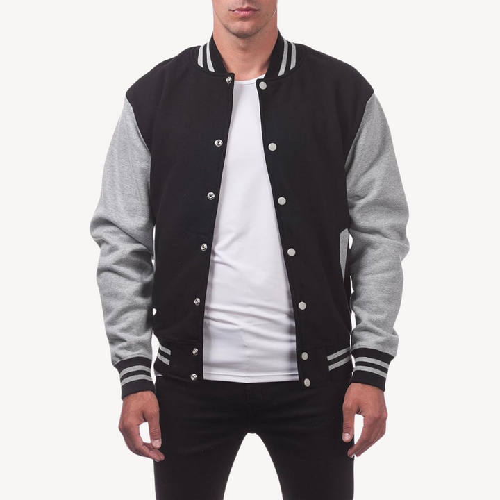 Mens Varsity Jacket Color Block Design Regular Fit