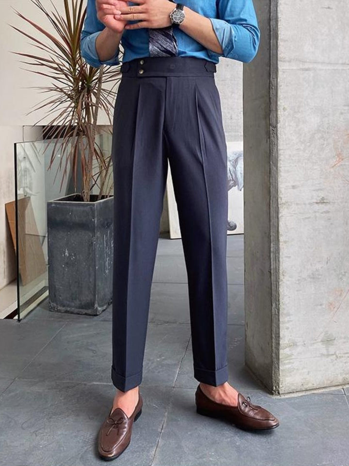 Mens Gurkha Pants Cotton Relaxed Fit