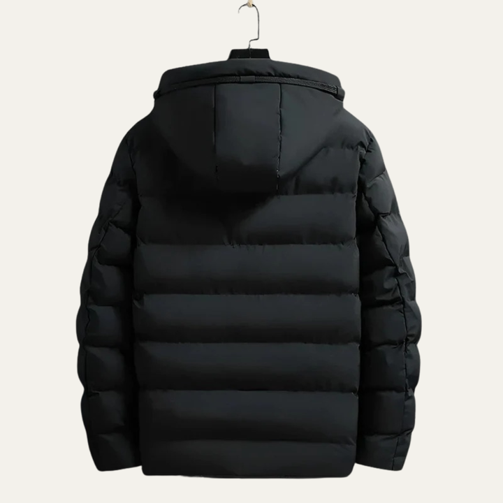 Mens Puffer Jacket Quilted Wide Fit Full Zip Hooded