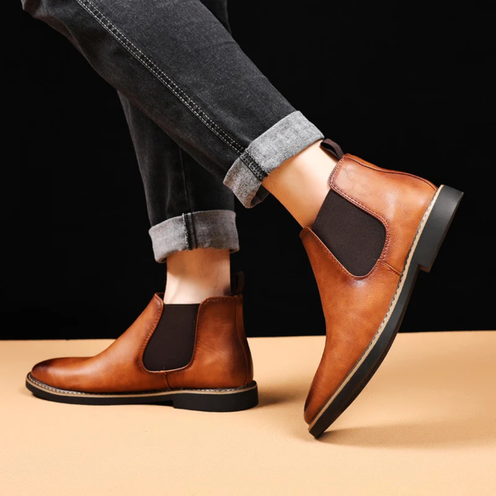 Mens Leather Chelsea Boots Elegant Style