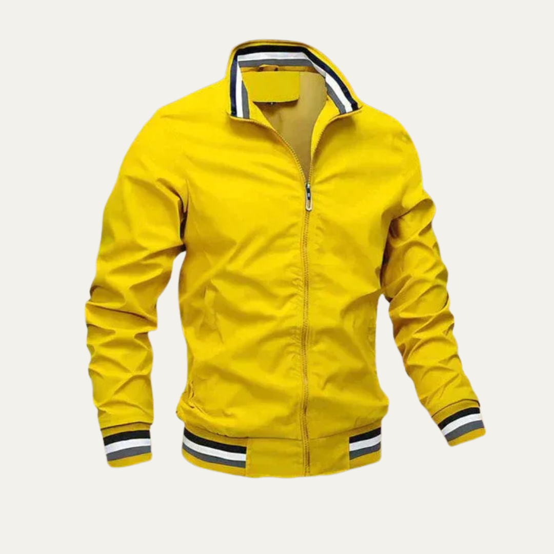 Mens Track Jacket Lightweight Striped Collar