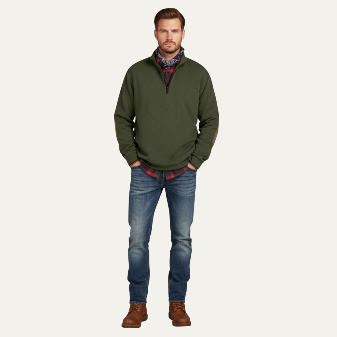 Mens Sweater Fine Knit Crew Neck Classic Fit