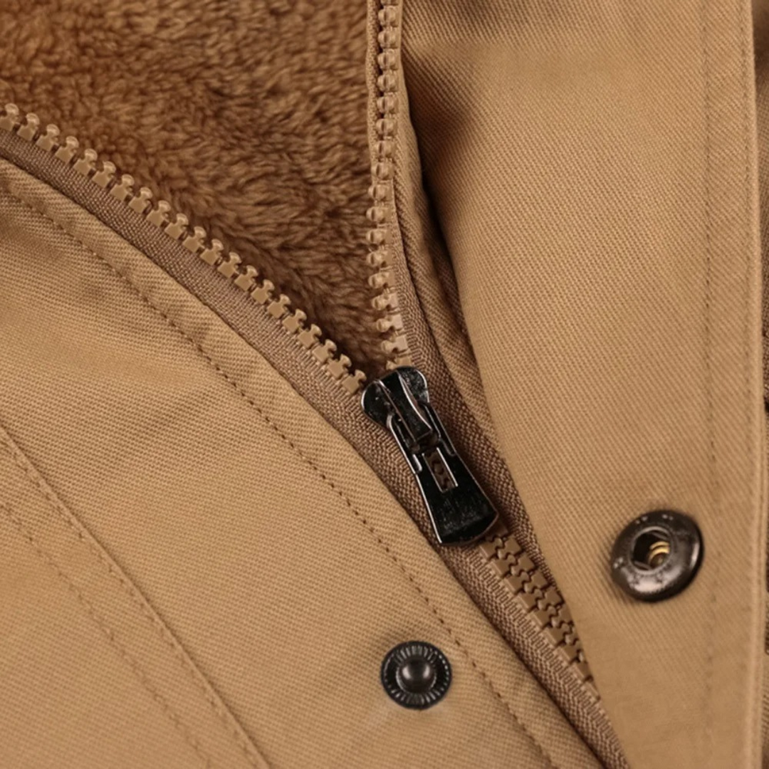 Mens Insulated Field Jacket Multi Pocket Design