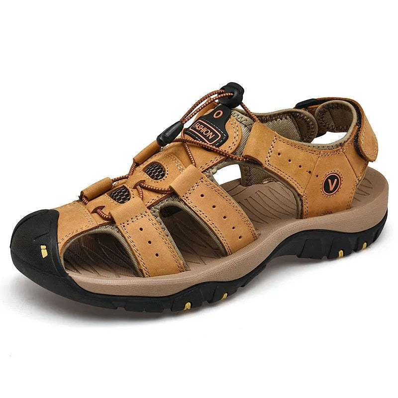 Unisex Orthopaedic Walking Sandal Leather Relaxed Fit - BritishMode