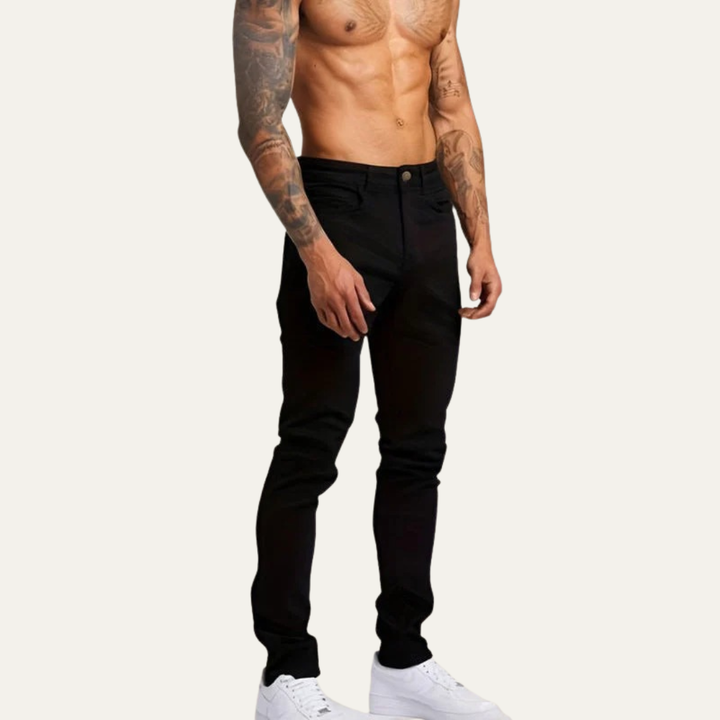 Mens Skinny Jeans Distressed Low Rise