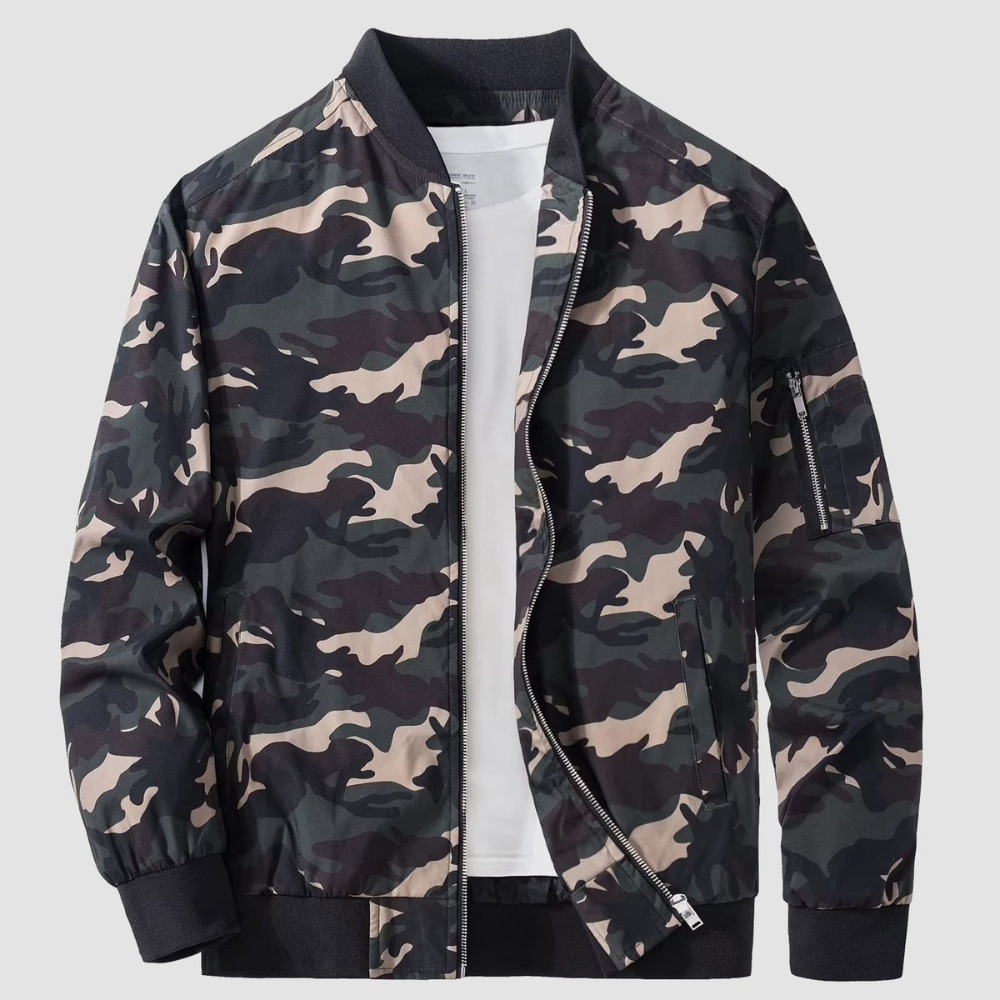Mens Bomber Jacket Full Zipper Classic Fit
