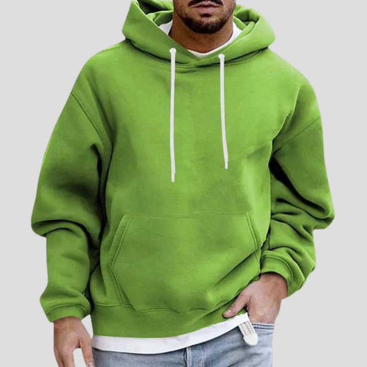 Mens Hoodie Cotton Fleece Relaxed Fit with Pockets