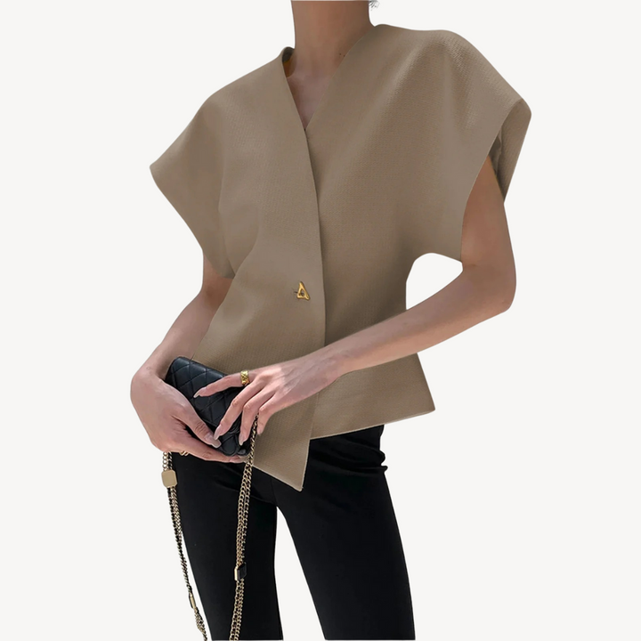 Womens Structured Vest with V-Neck