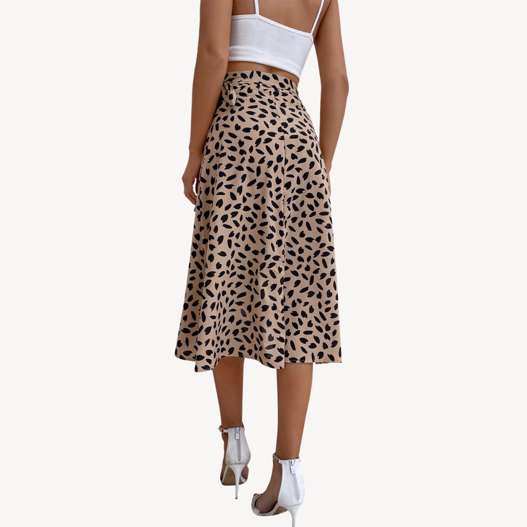 Womens Wrap Midi Skirt Chiffon Lightweight