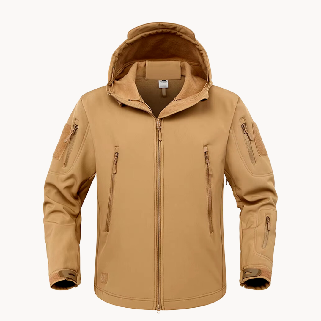 Mens Tactical Jacket Full Zip Hooded
