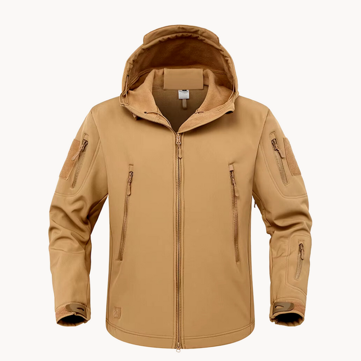 Mens Tactical Jacket Full Zip Hooded