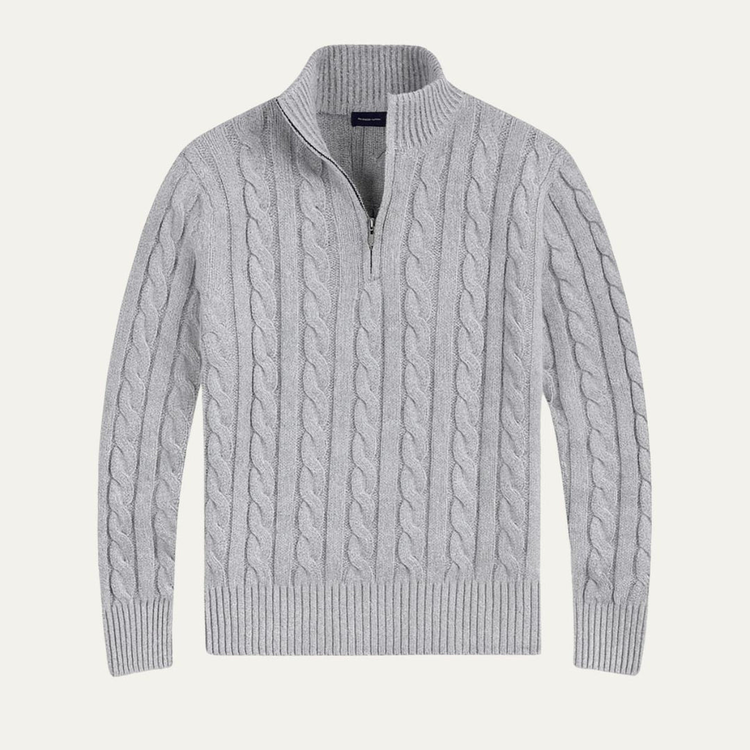 Mens Half-Zip Jumper Merino Wool Classic Fit
