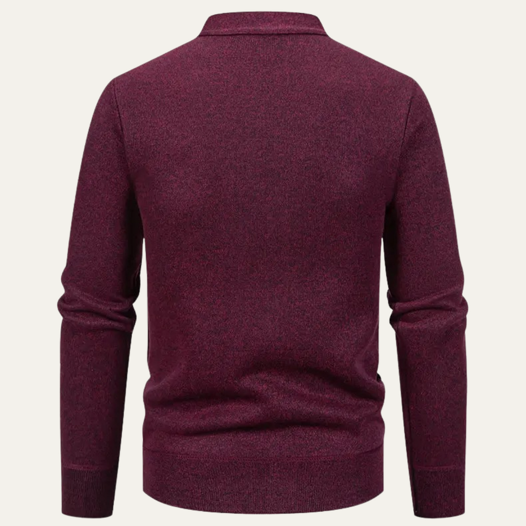 Mens Knit Cardigan Button-Up Casual with Pockets