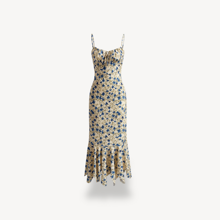 Womens Maxi Dress Floral Pattern Flowing Fit