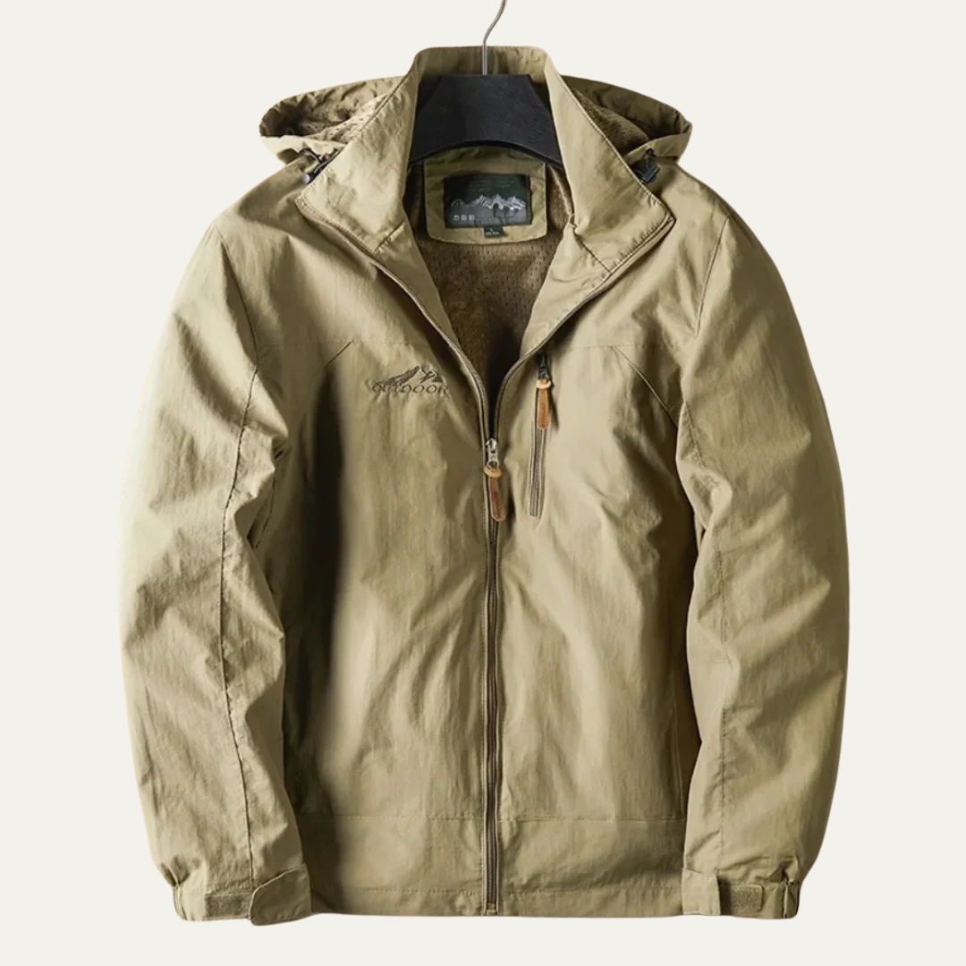 Mens Hiking Jacket Full Zip Functional Design