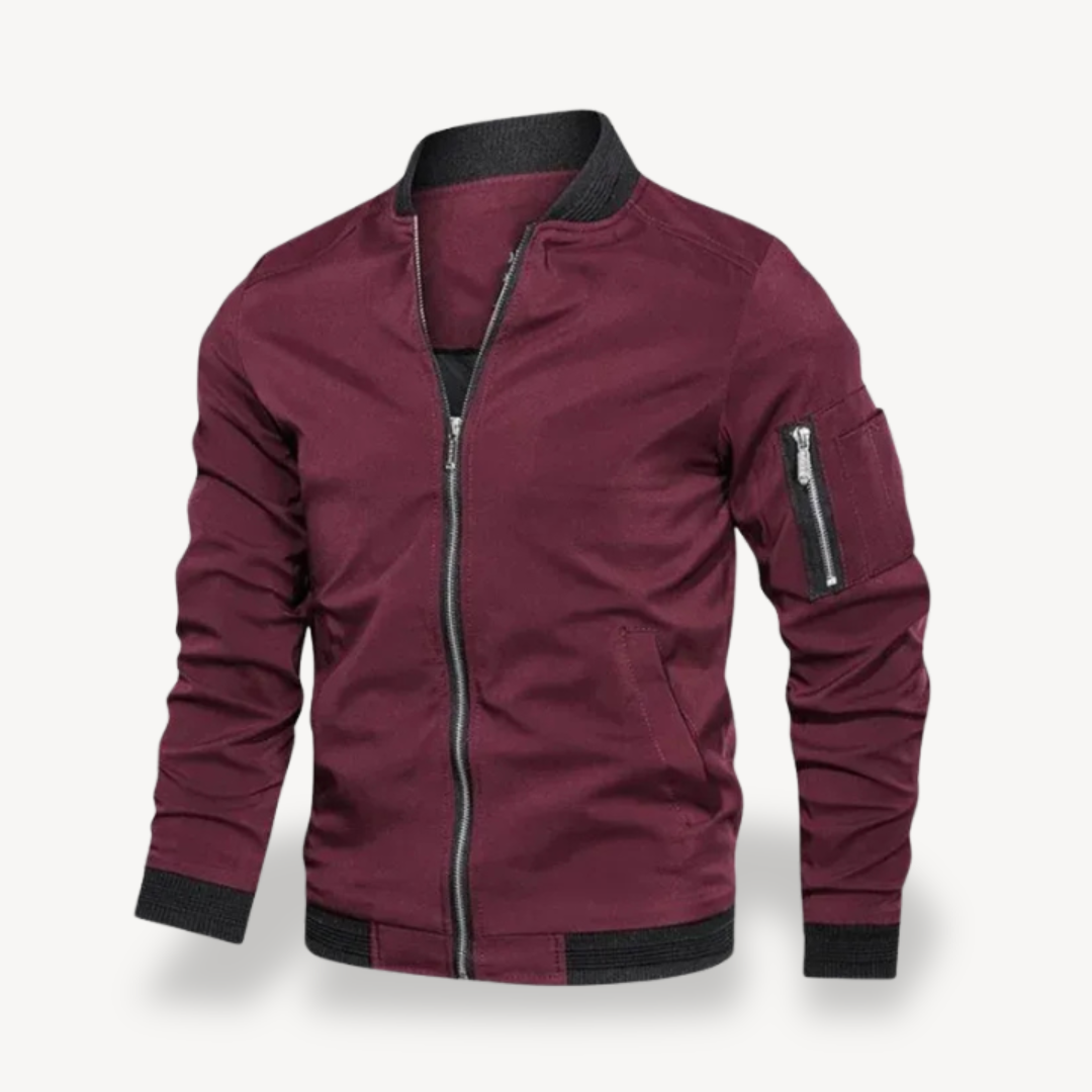 Mens Bomber Jacket Lightweight Polyester Fit
