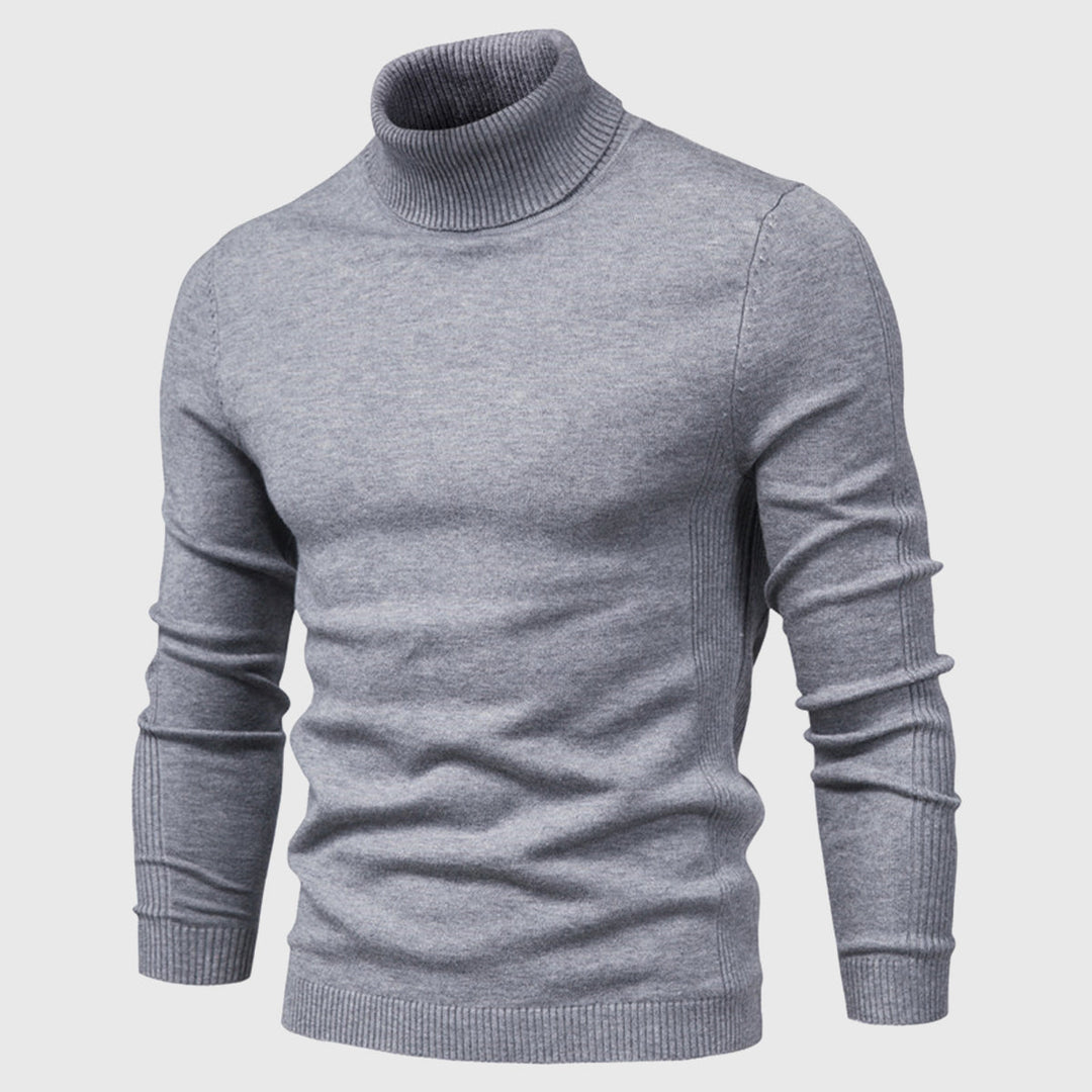 Mens Turtleneck Jumper Soft Knit Washable Layering