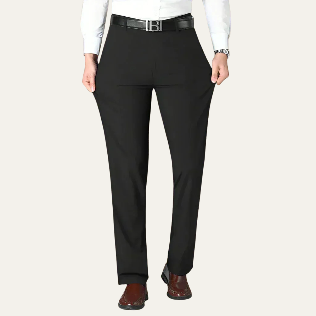 Mens Dress Trousers Tailored Straight Leg