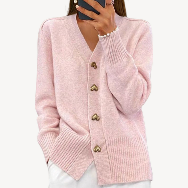 Womens Knit Cardigan with Button Closure