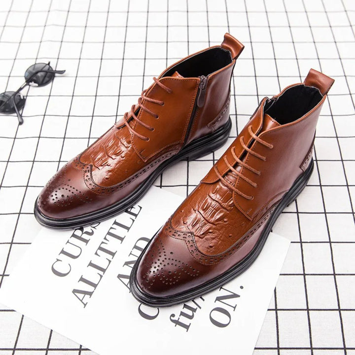 Mens Chelsea Boots Leather Business Winter Style