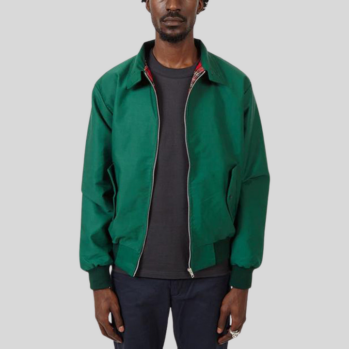 Mens Harrington Jacket Zip Front Classic Fit