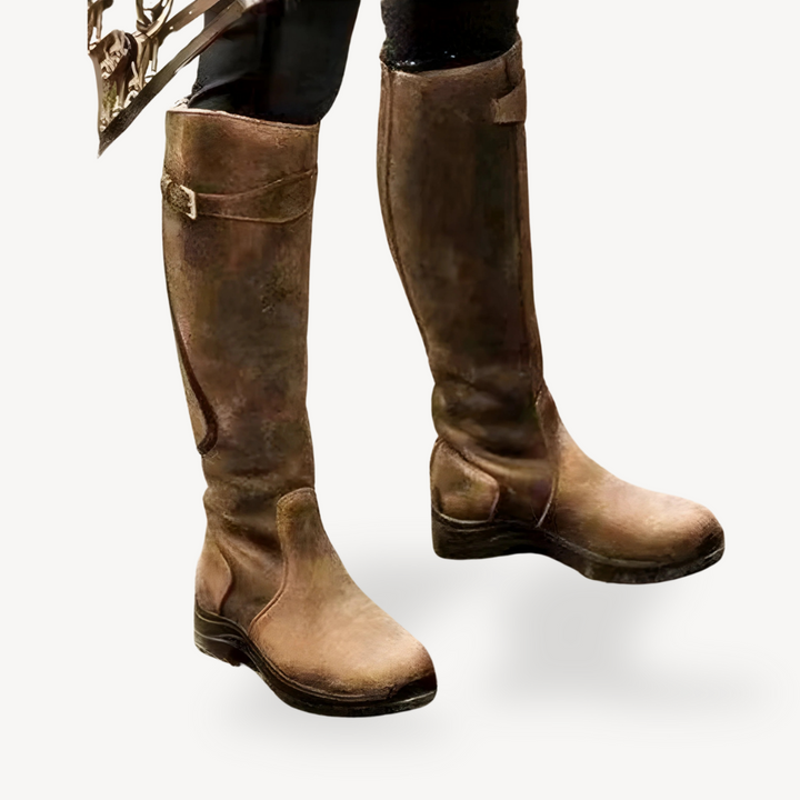 Womens Orthopedic Riding Boots PU Leather