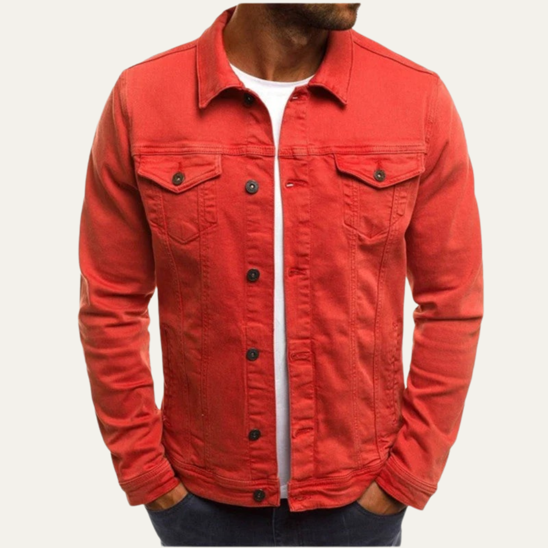 Mens Jacket Suede Style Button Front Stand Collar
