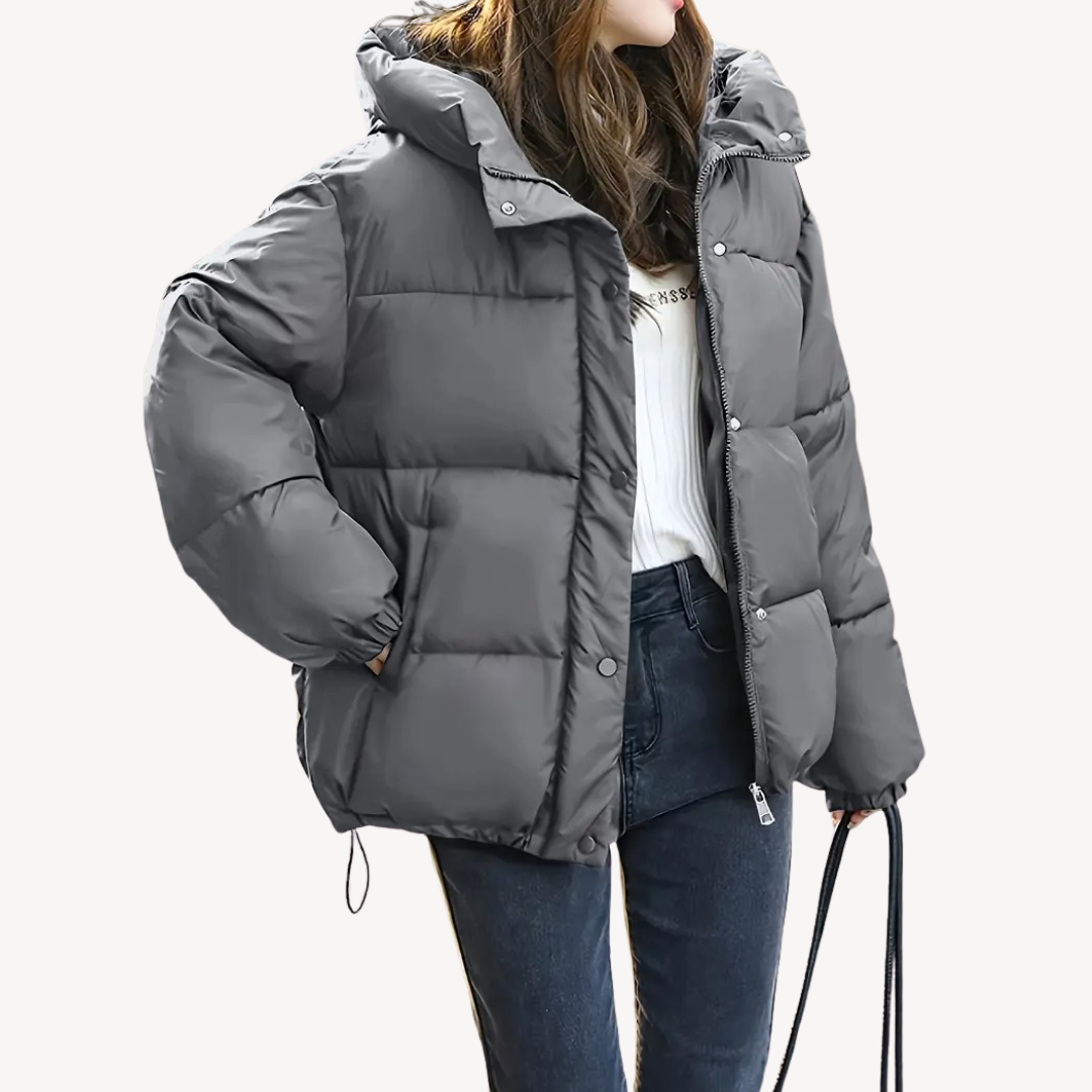 Womens Puffer Jacket with Hooded Design