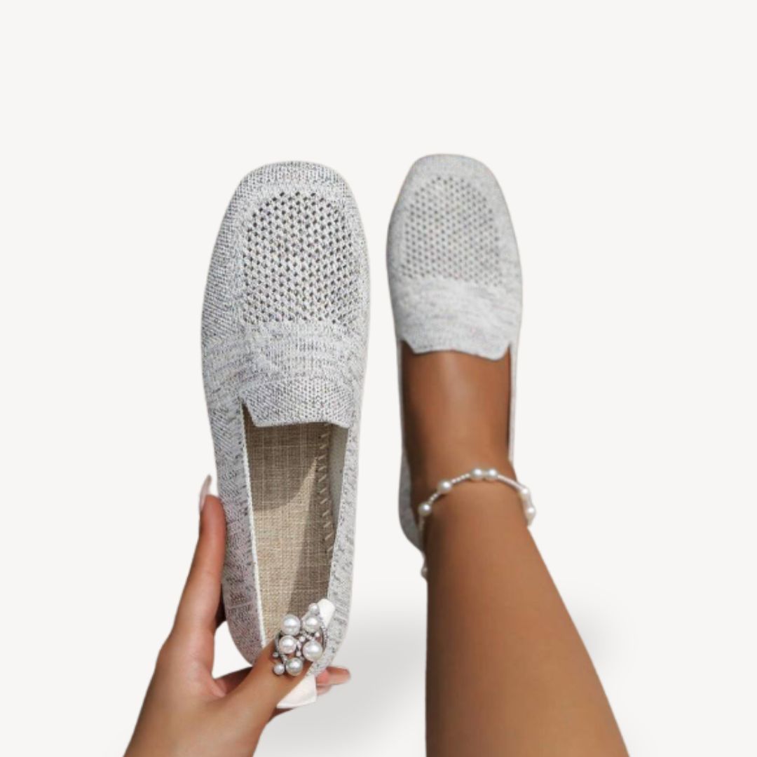 Womens Orthopedic Knitted Slip-On Loafers