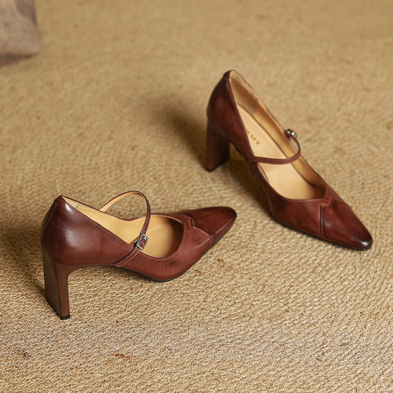 Womens Heels Genuine Leather Classic Fit