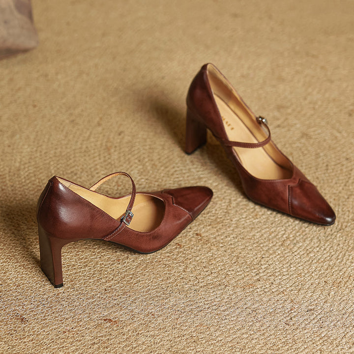 Womens Heels Genuine Leather Classic Fit