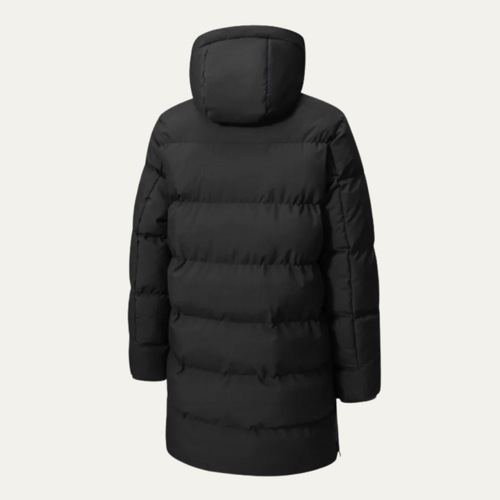 Mens Insulated Longline Puffer Coat Quilted Warm Fit