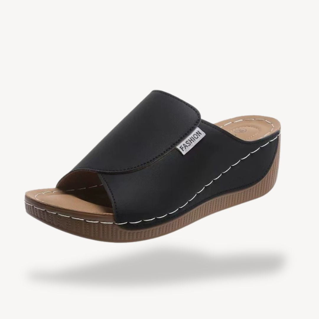 Womens Leather Orthopedic Wedge Sandals Comfortable Fit