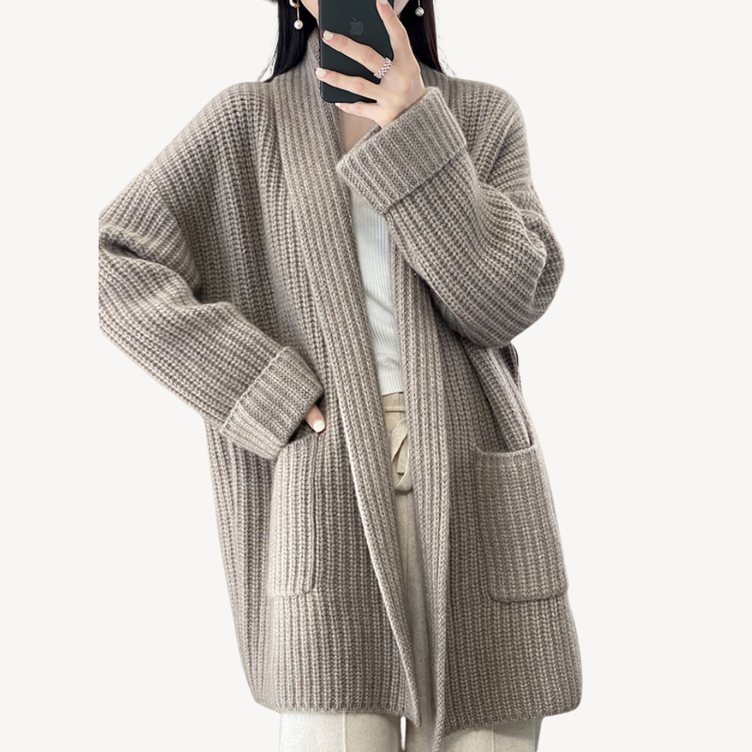Womens Long Knit Cardigan Sweater Relaxed Fit
