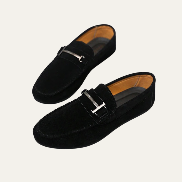 Mens Driving Loafers Slip-On Classic Buckle
