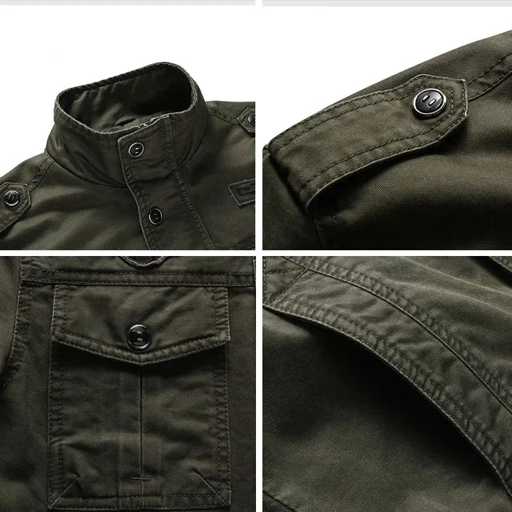 Mens Military Jacket Rugged Style Regular Fit