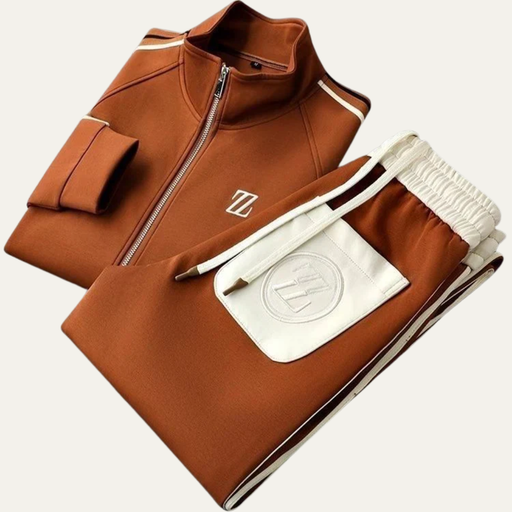 Mens Tracksuit Set Polyester Comfortable Fit
