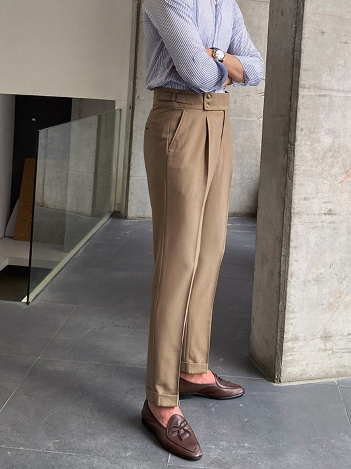 Mens Gurkha Pants Cotton Relaxed Fit
