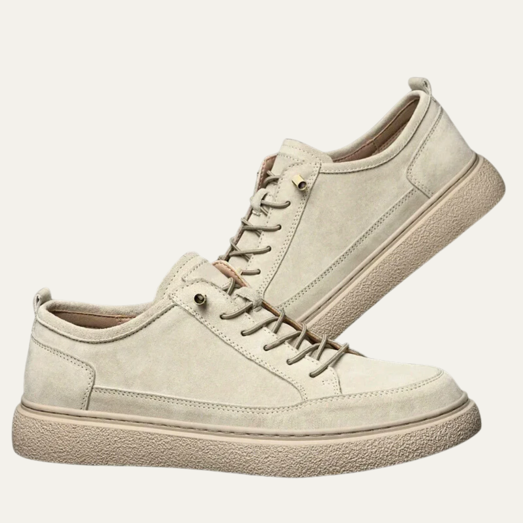 Mens Derby Sneakers Textured Suede Platform