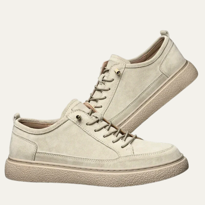 Mens Derby Sneakers Textured Suede Platform