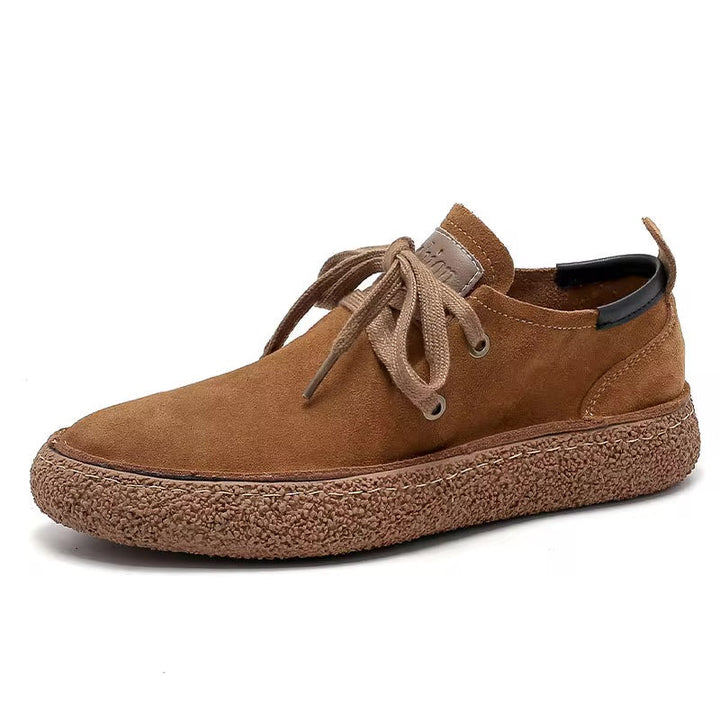 Mens Leather Lace-Up Shoes Classic Style
