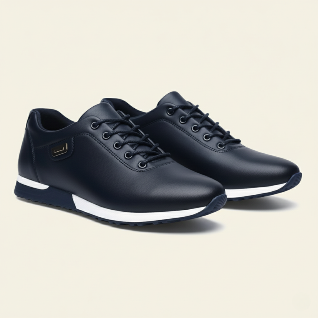 Mens Orthopedic Leather Sneakers Comfortable Fit