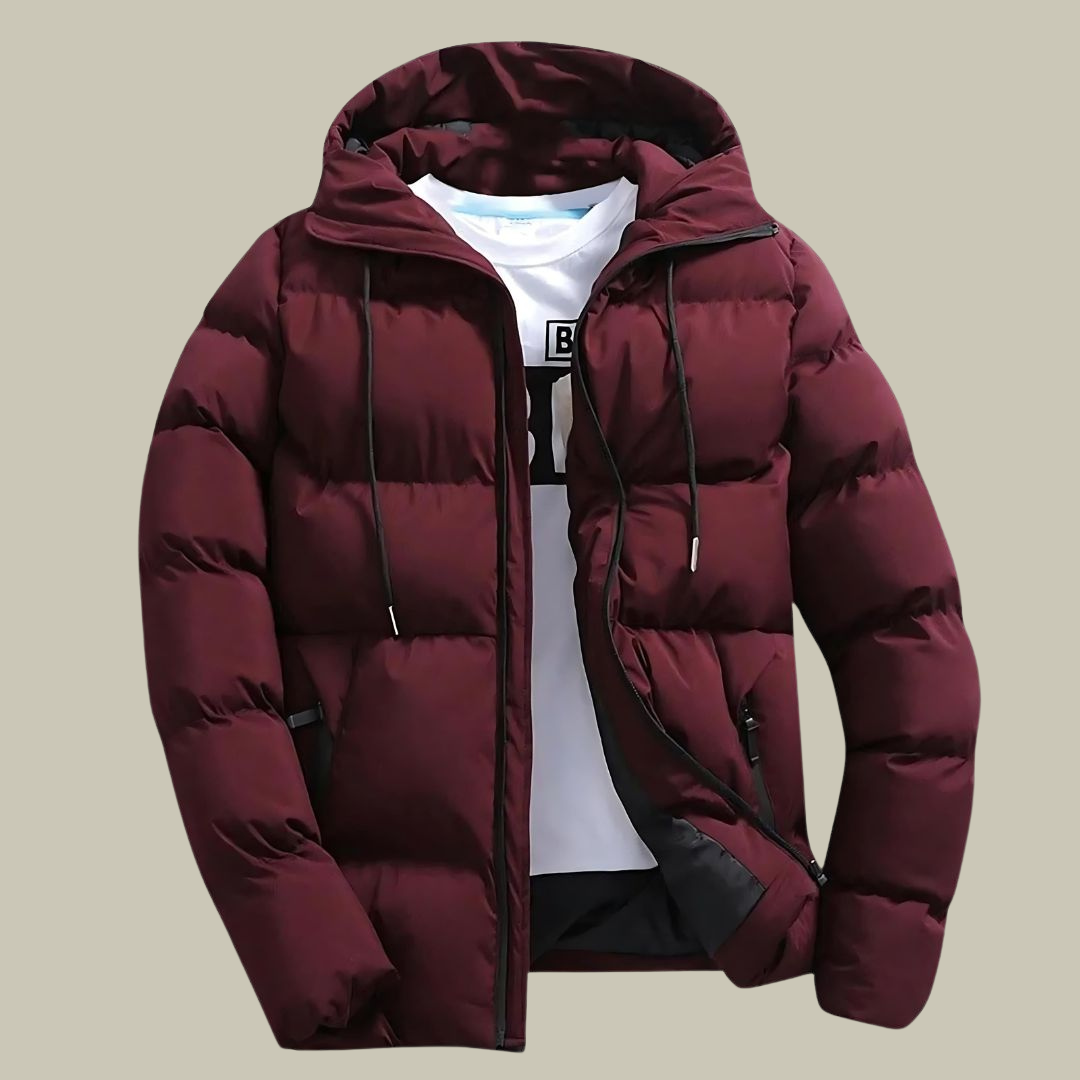 Mens Puffer Jacket Insulated Warm Casual Fit