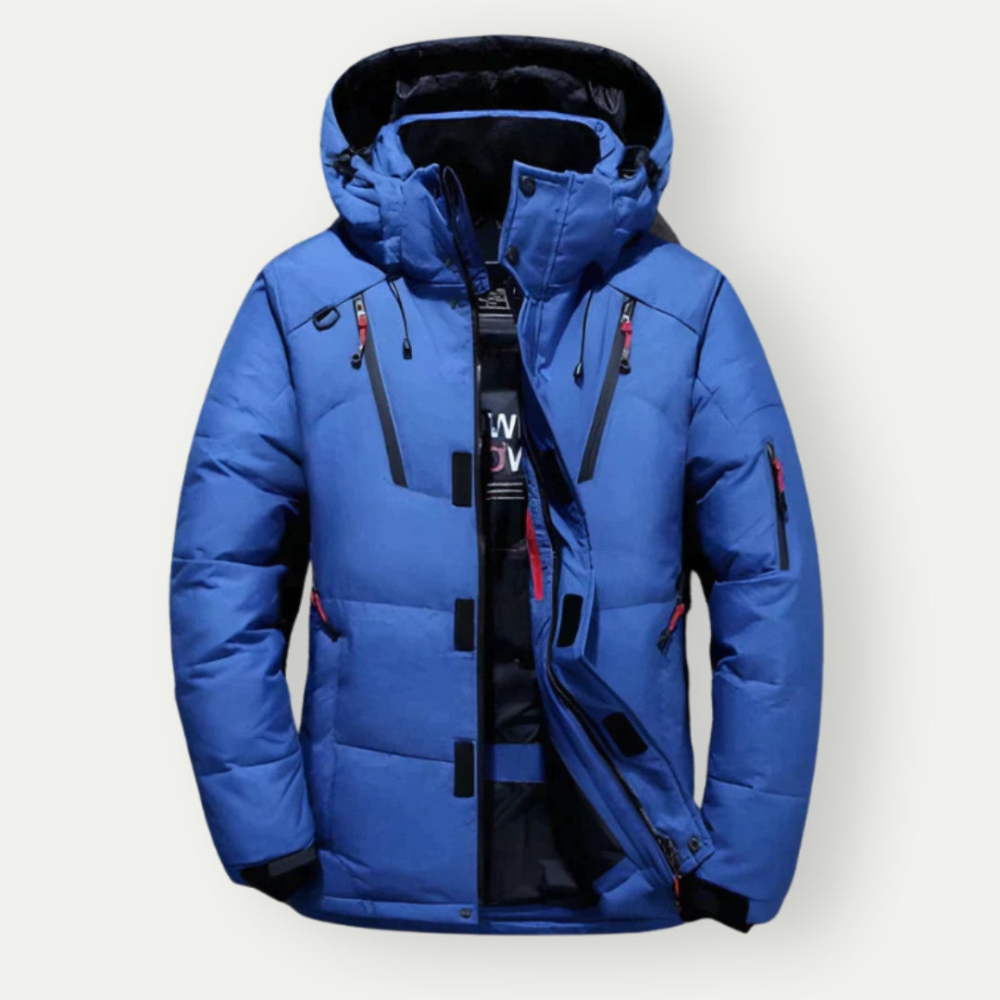Mens Quilted Insulated Puffer Jacket with Hood